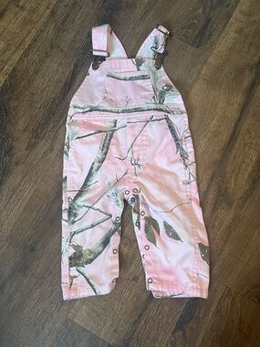 Bass Pro Realtree Pink Camo Kids Overalls 12 months